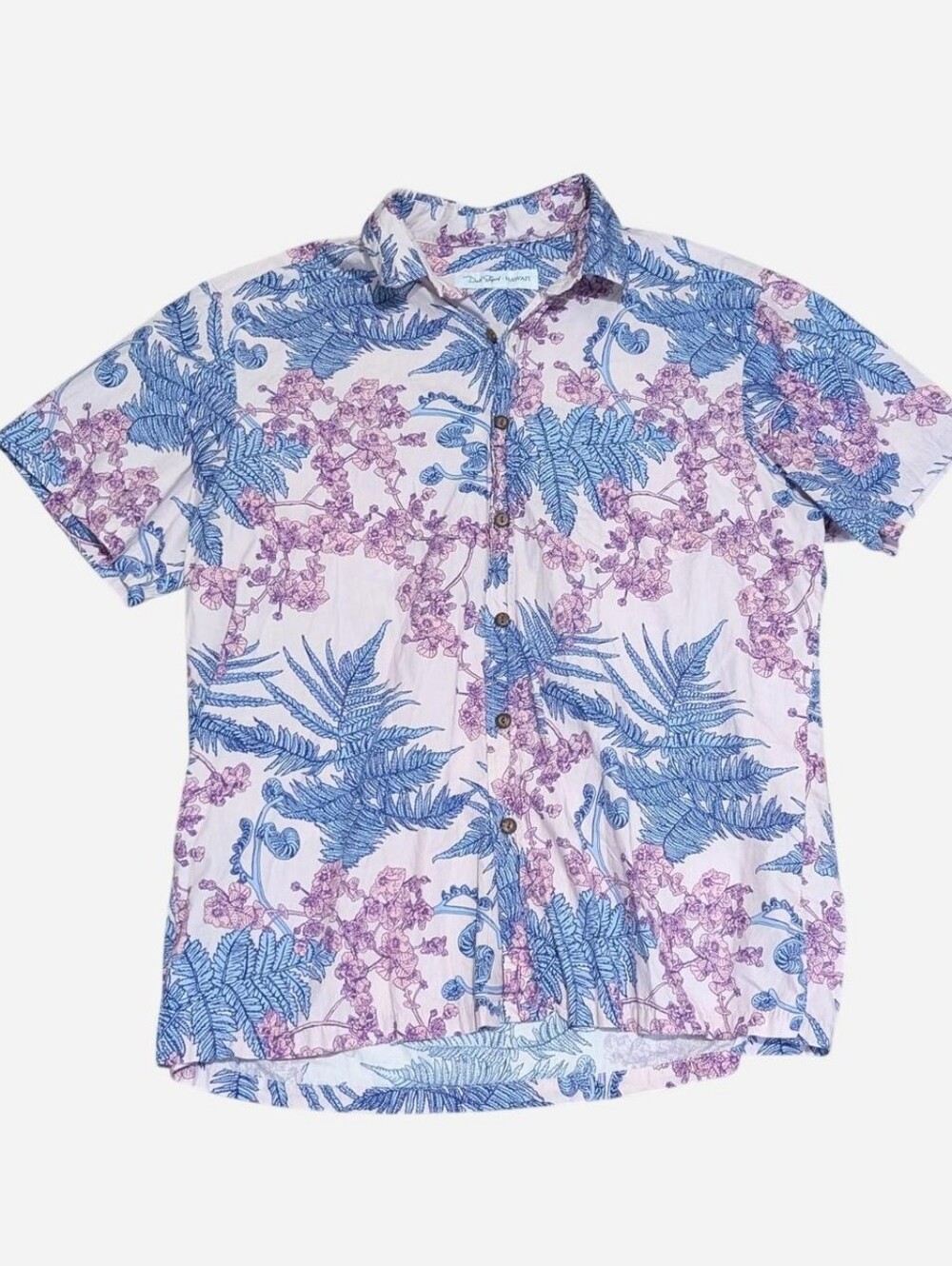 David Shepard Hawaii Hāpuʻu 'Ilima Mauka to Makai Lavender Men's Aloha Shirt Top